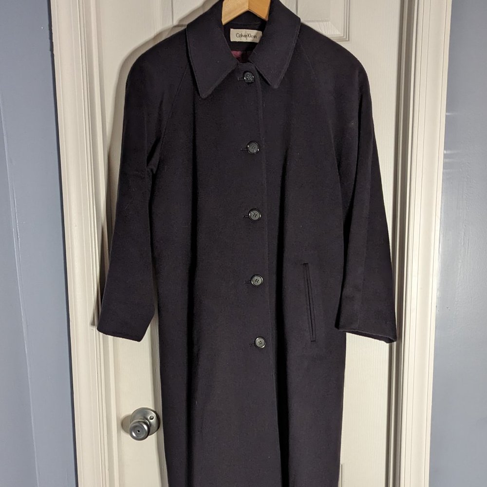 Calvin Klein Merino Wool Trench Coat